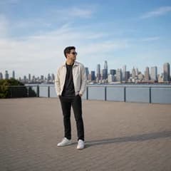 Avoid source photo example with side face or too far full-body framing