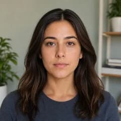 Ideal source photo example with clear front-facing eye-level face